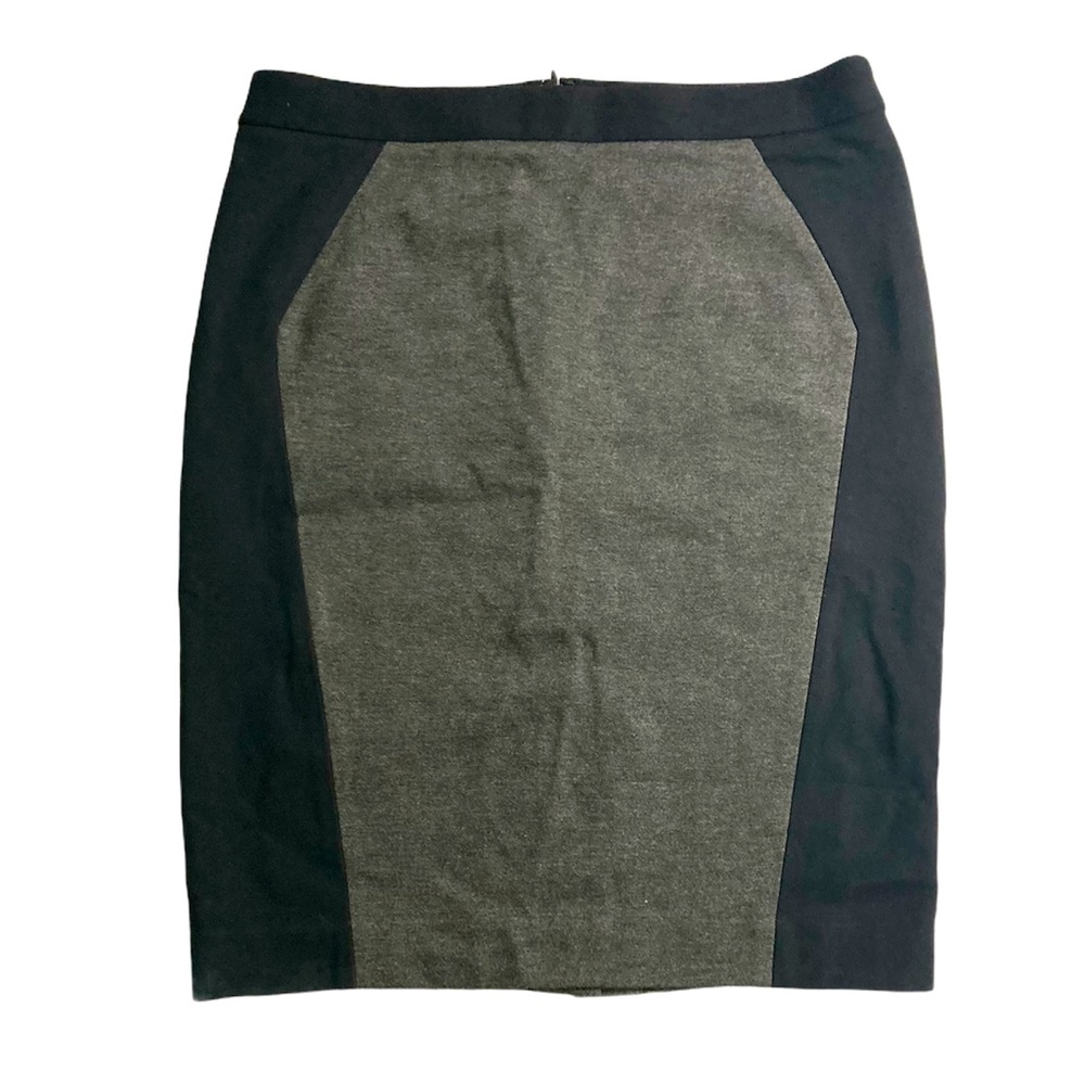 LOFT Gray and Black Pencil Skirt
